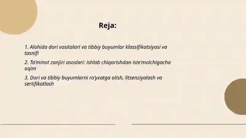 Alohida dori vositalari va tibbiy buyumlar bilan ta’minlash asoslari 2