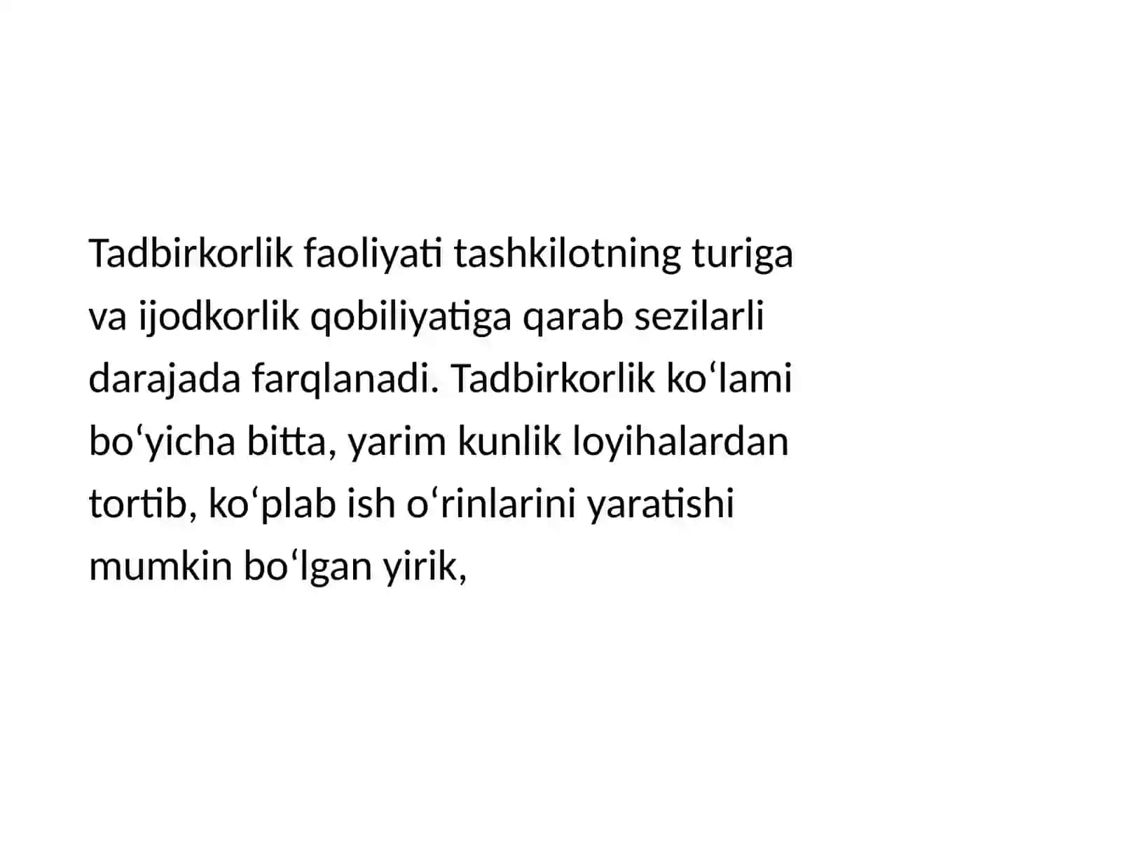 Tadbirkorlik faoliyati va biznes huquqi 2