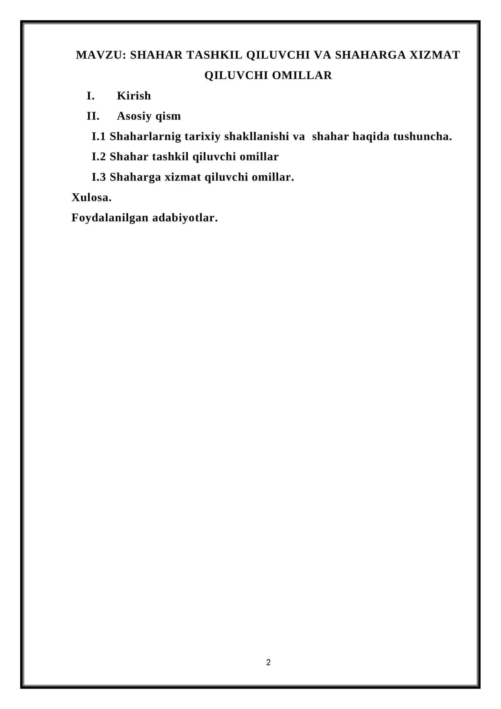 SHAHARLAR GEOGRAFIYASI FANIDAN 2