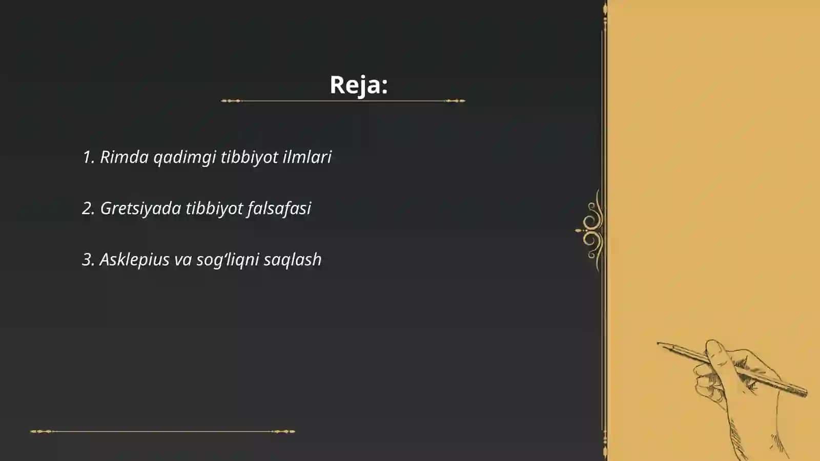 Rim va Gretsiyada tibbiyotning sirlarini anglash 2