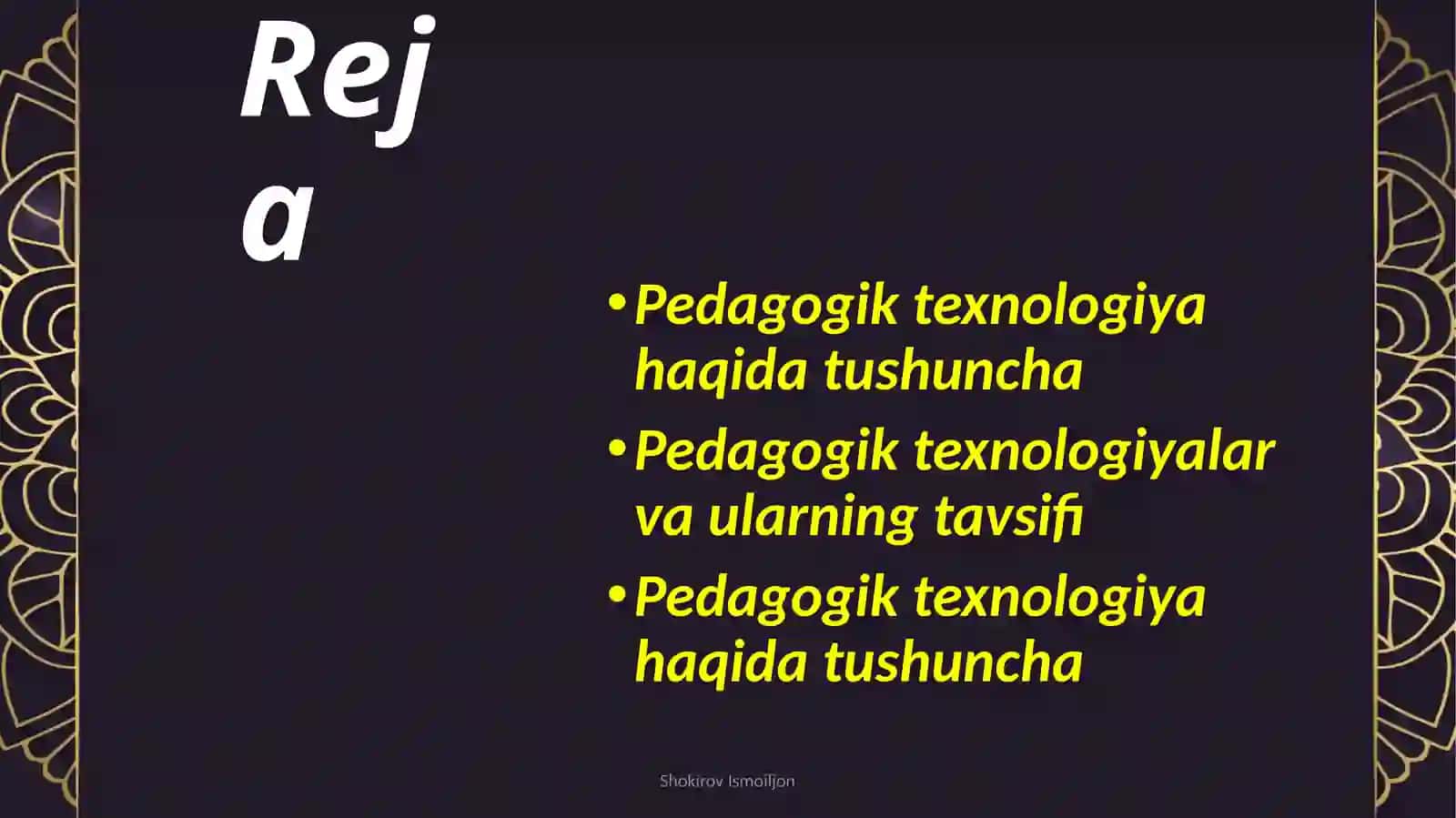 Ta’lim jarayonida pedagogik texnologiyalar 2