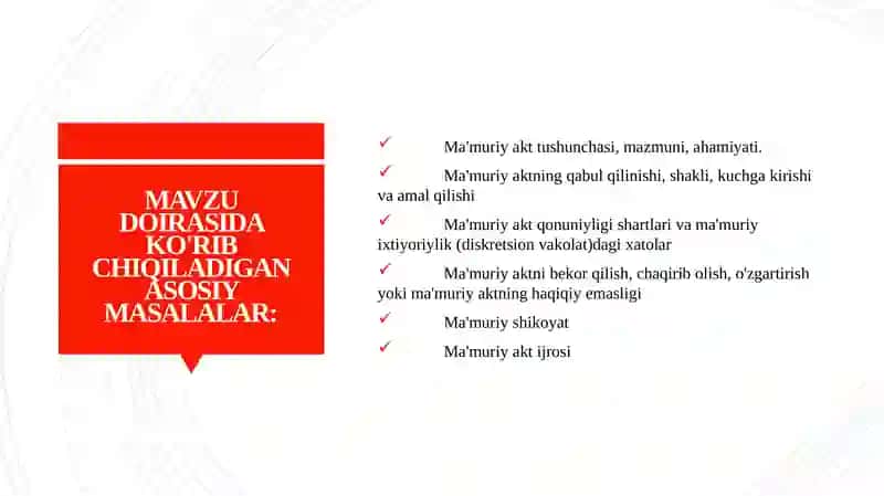 MA'MURIY AKT 2
