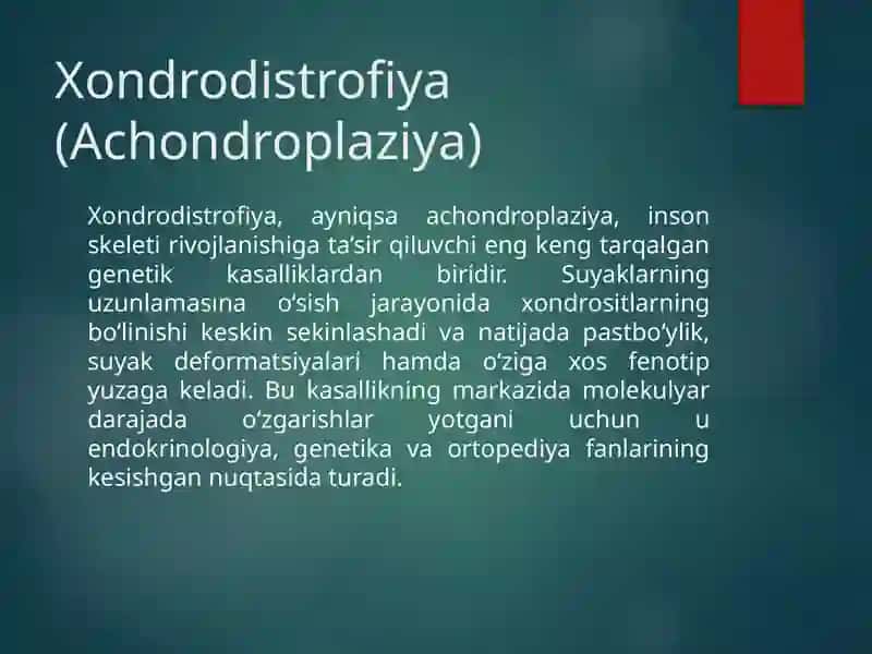 Xondrodistrofiya (Achondroplaziya) 2