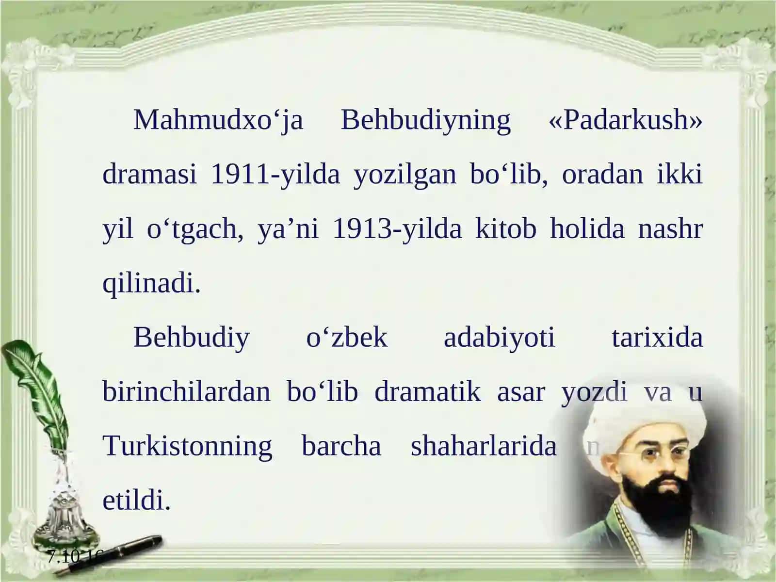 «PADARKUSH» DRAMASI HAQIDA 2