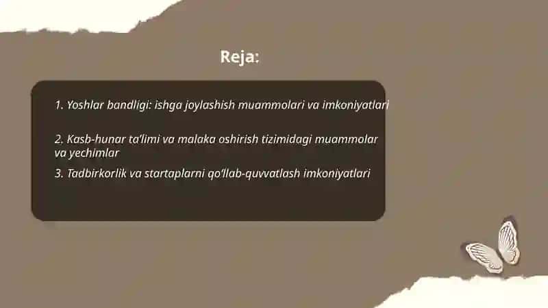 Yoshlar siyosati muammolar va imkoniyatlar 2