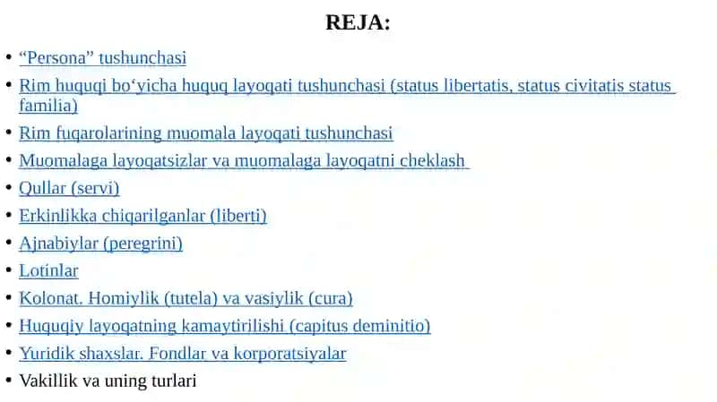 RIM HUQUQIDA SHAXSLAR TUSHUNCHASI 2