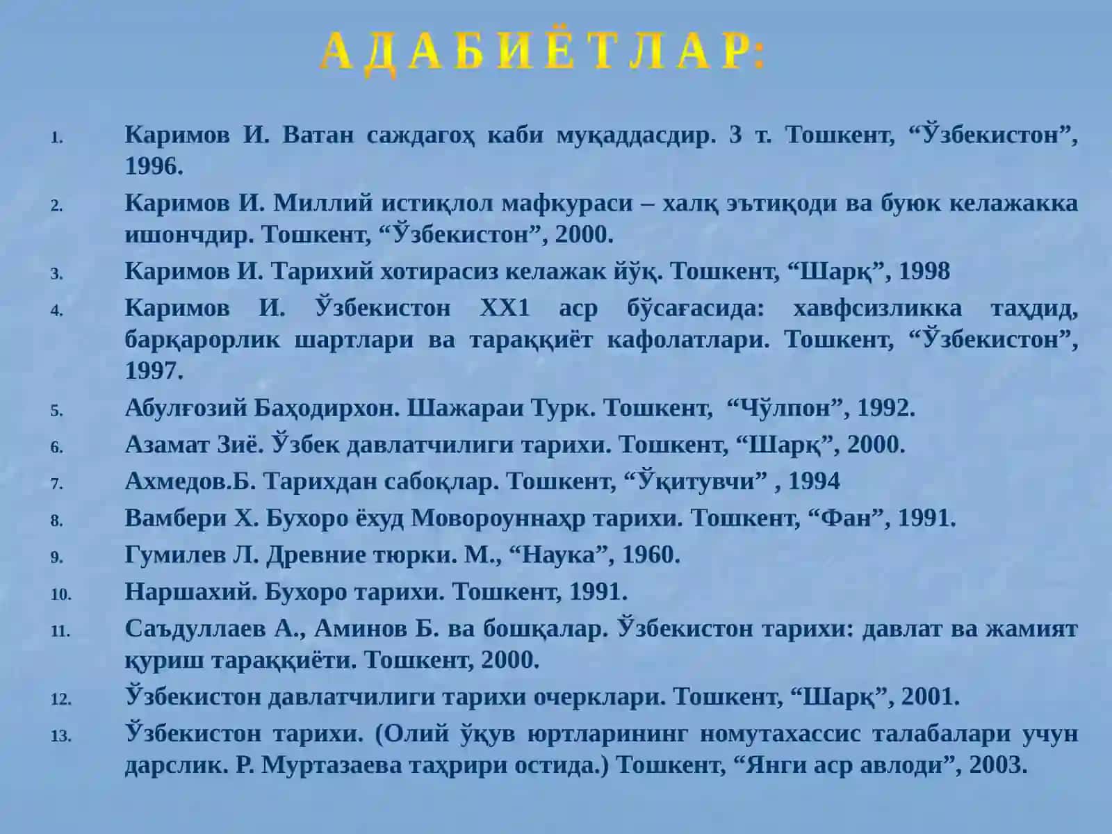 7-sinf O'zbekiston tarixi Ilk o'rta asrlarda O'zbek davlatchiligi dars ishlanma 2