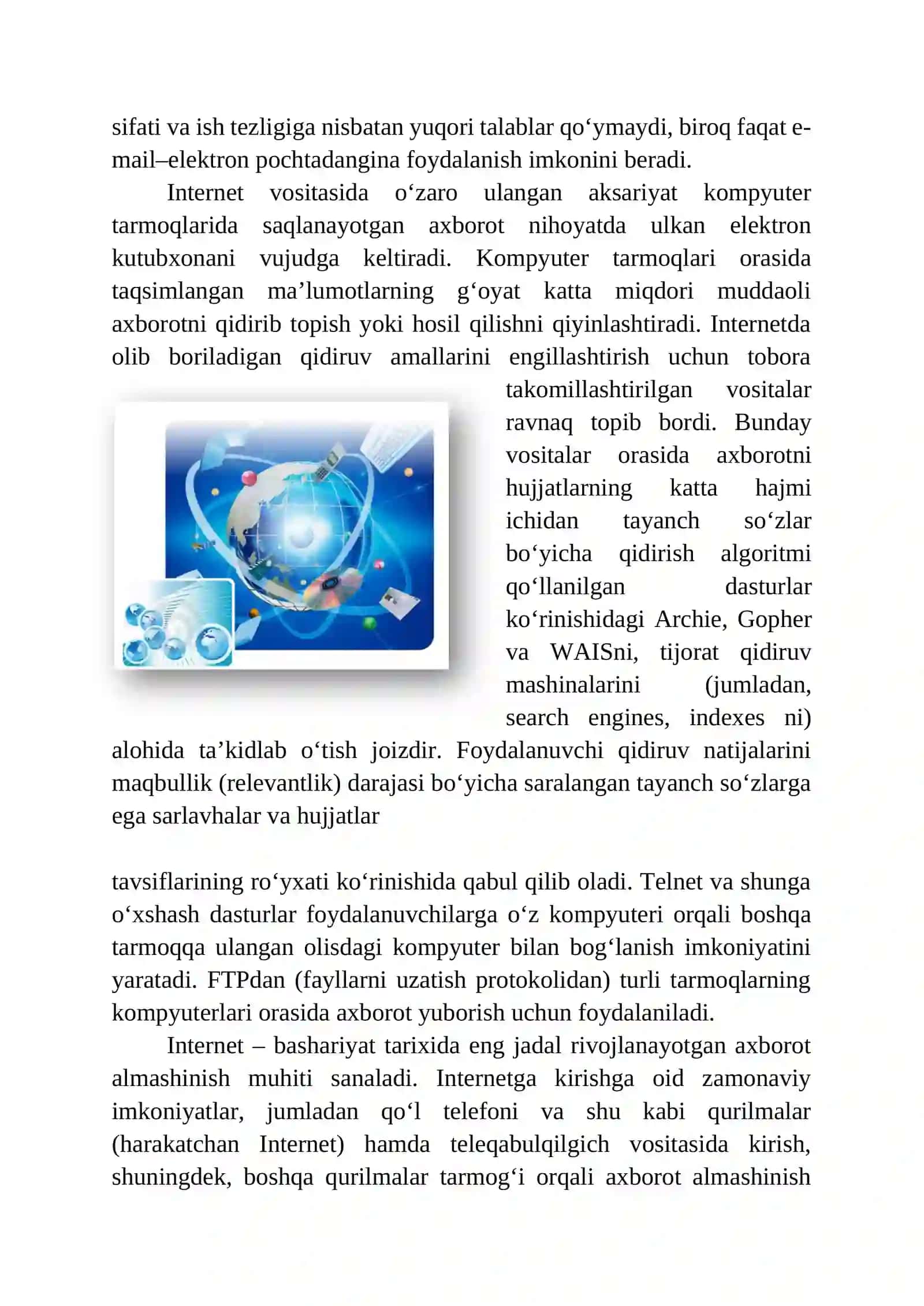 INTERNET VA UNING TARIXCHI UCHUN IMKONIYATLARI 2