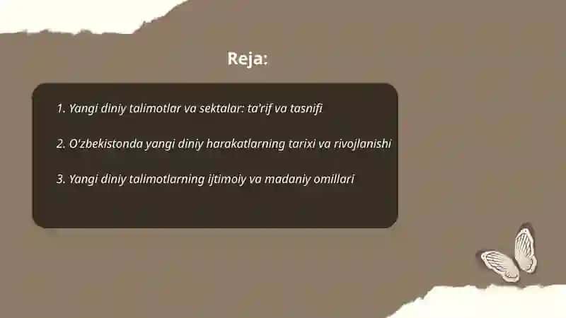 Yangi diniy talimotlar va sektalar 2