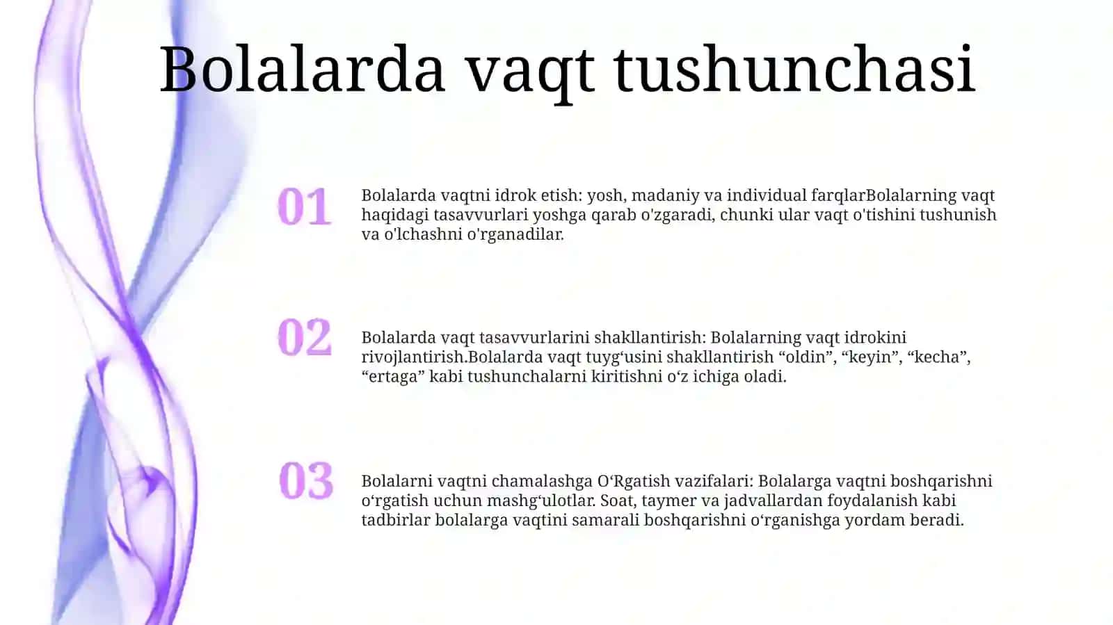 Bolalarda Vaqt Tasavvurlarini Shakllantirish 2