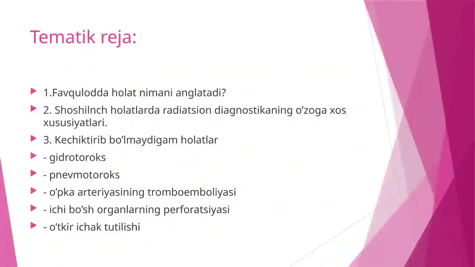 Shoshilinch holatlarda odam organizmining nur diagnostikasi 2