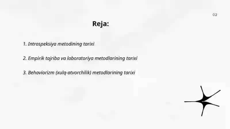 Psixologiyada qoʻllaniladigan metodlar tarixi 2