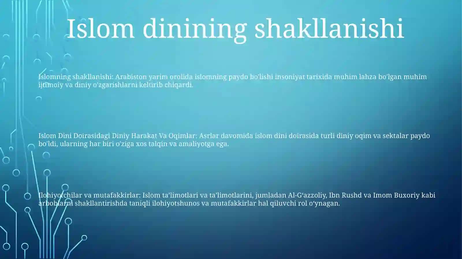 Islom Dini Doirasidagi Diniy Harakat Va Oqimlar 2