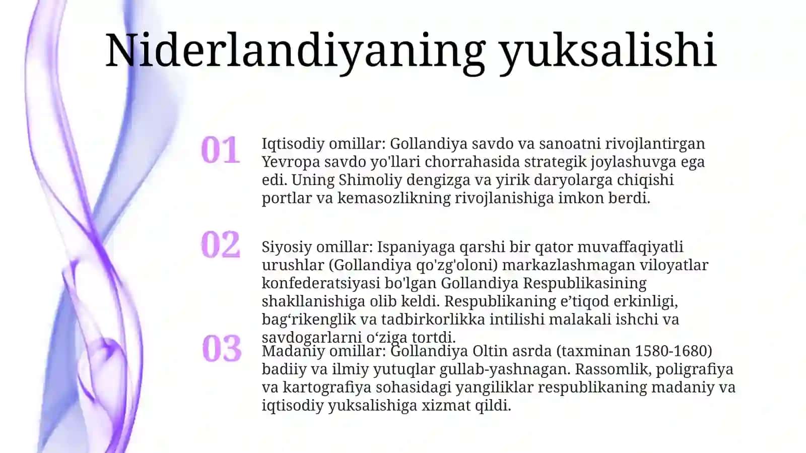 Xvi-Xvii Asrning BirinchiYarmidaNiderlandiya 2