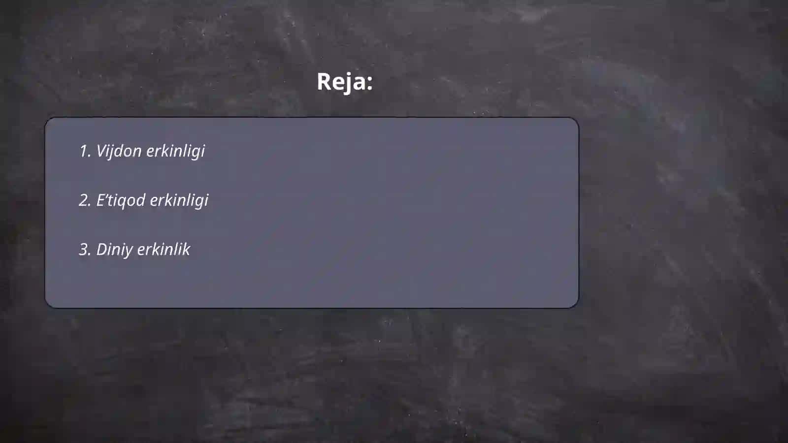 Vijdon va e'tiqod erkinligining ta'rifi 2