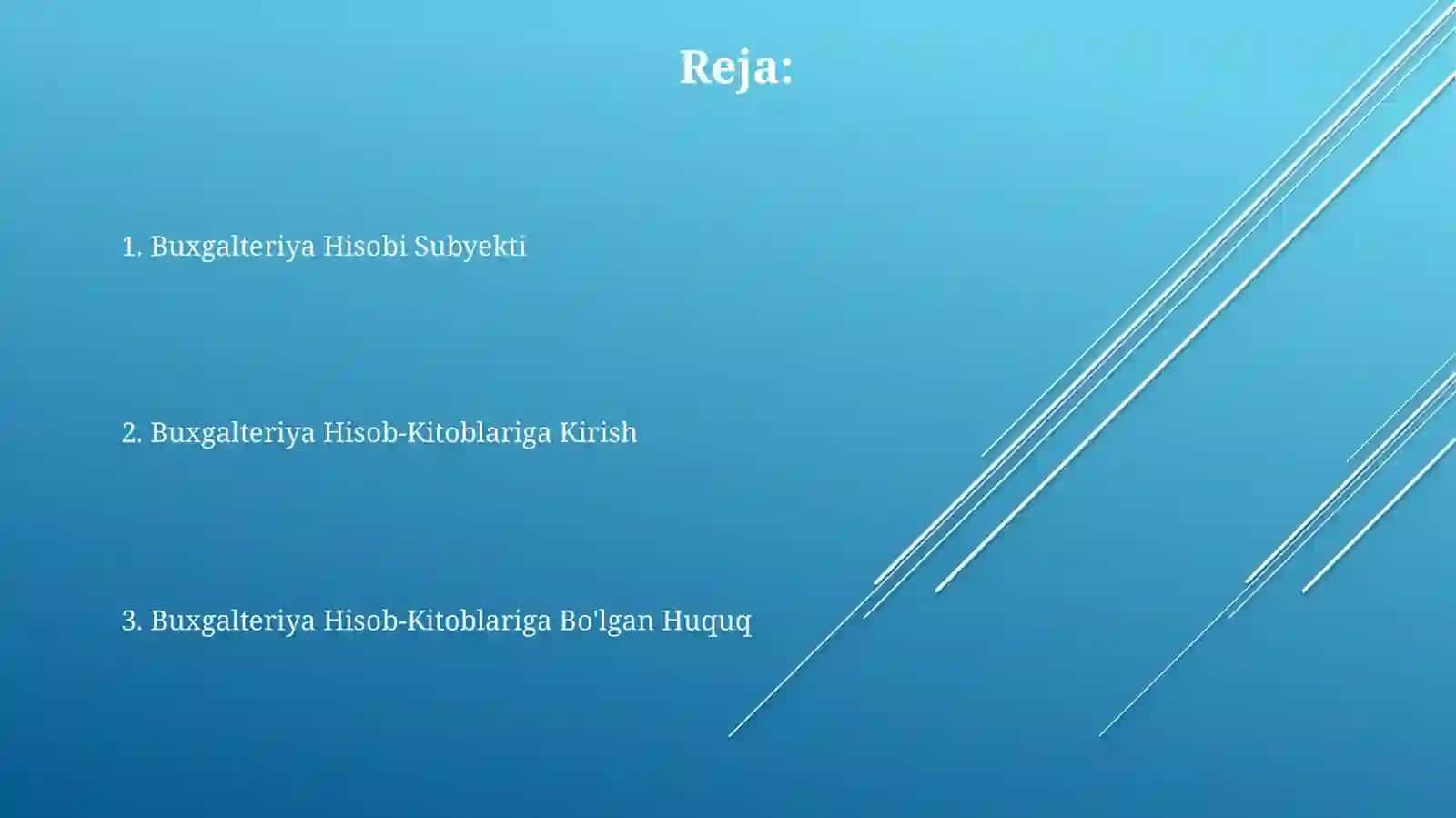 Buxgalteriya Hisob-Kitoblariga Kirish 2