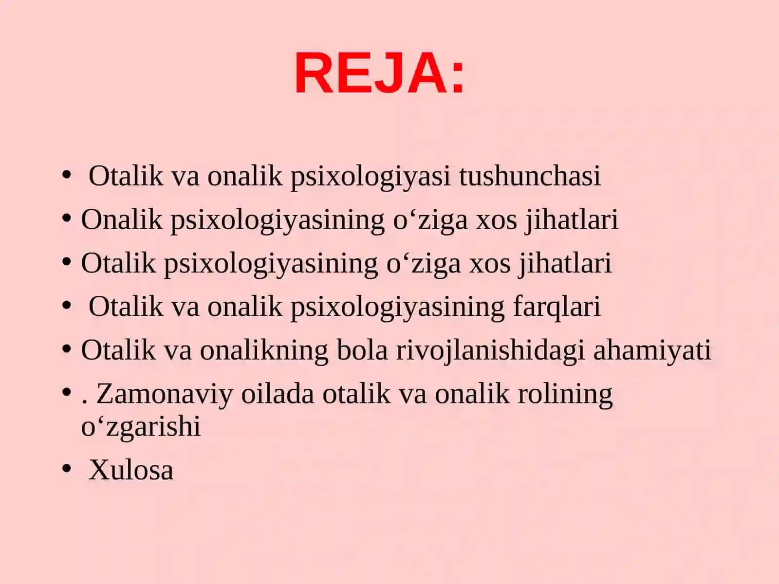 Otalik va onalik psixologiyasining o‘ziga xos jihatlari 2