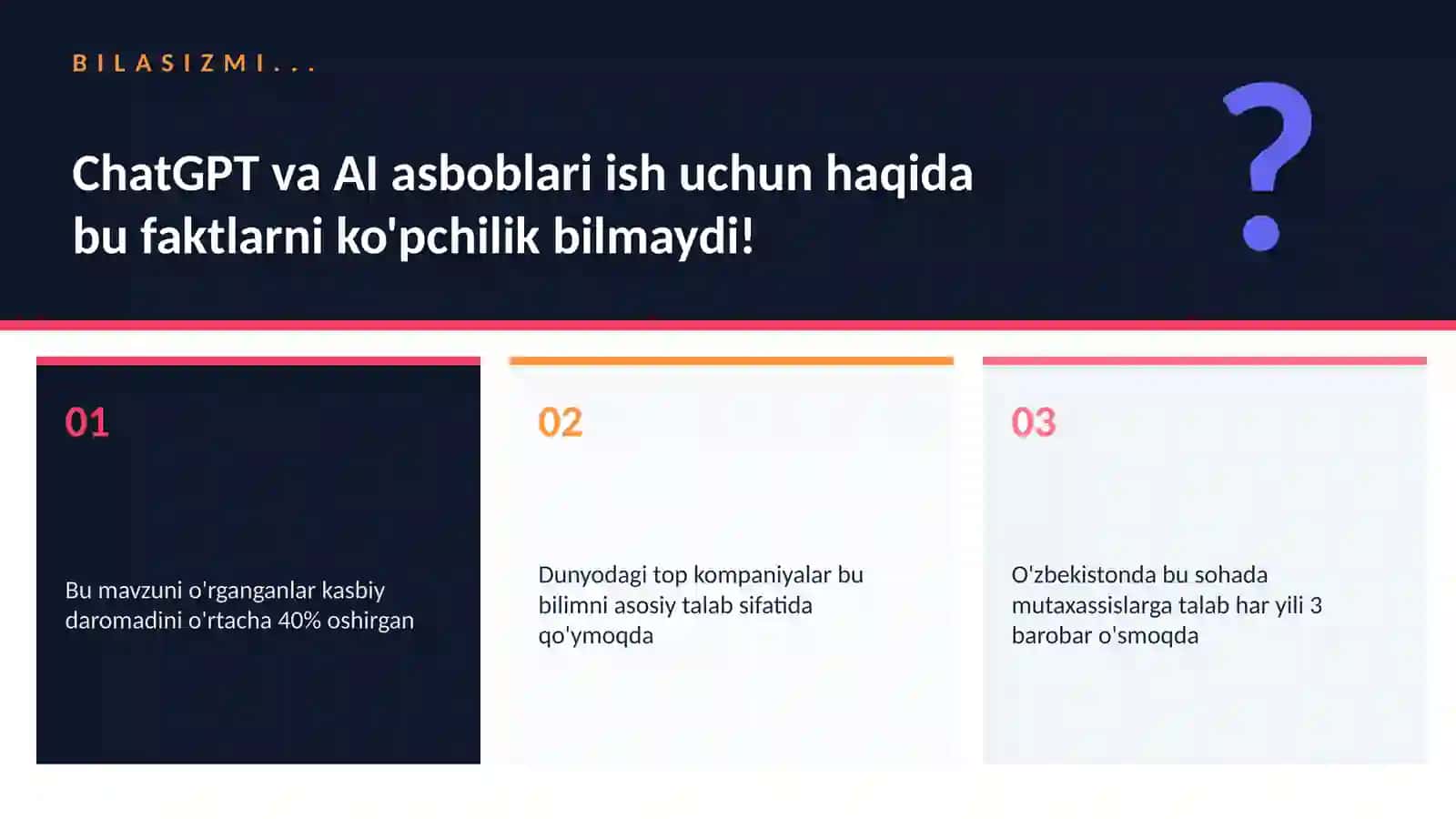 ChatGPT va AI asboblari ish uchun 2