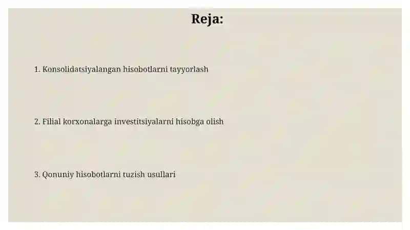 Jamlangan hisobotlarni tuzish usuli 2