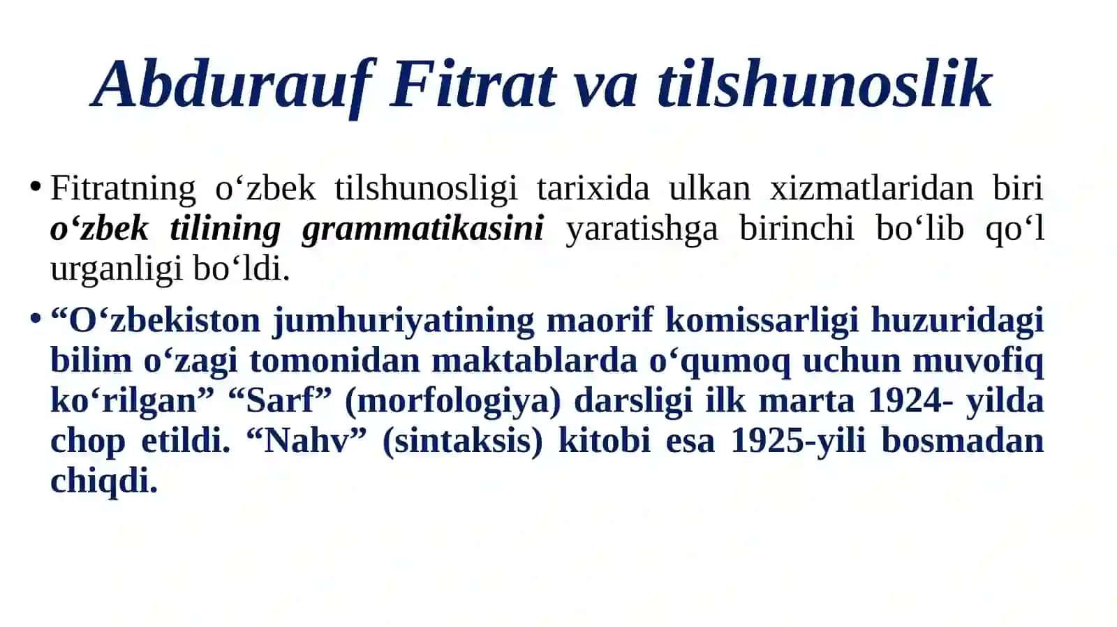 O‘zbek milliy tilshunosligi 2