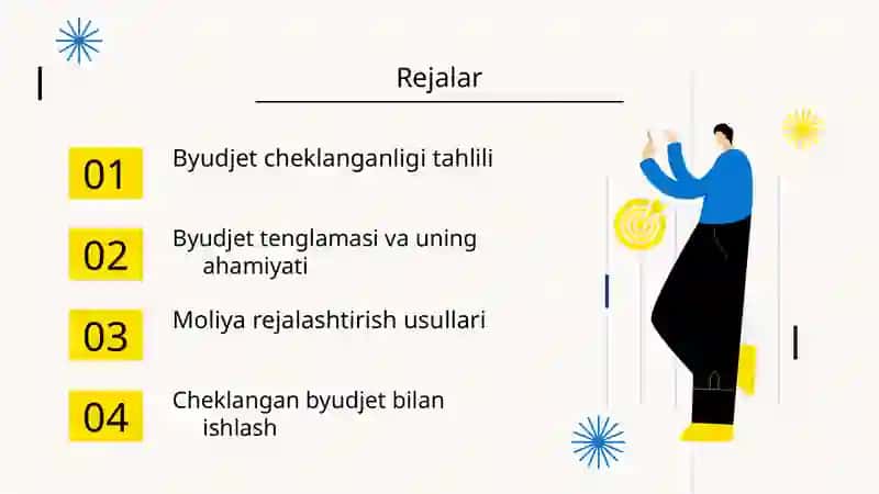 Byudjet cheklanganligi va byudjet tenglamasi 2