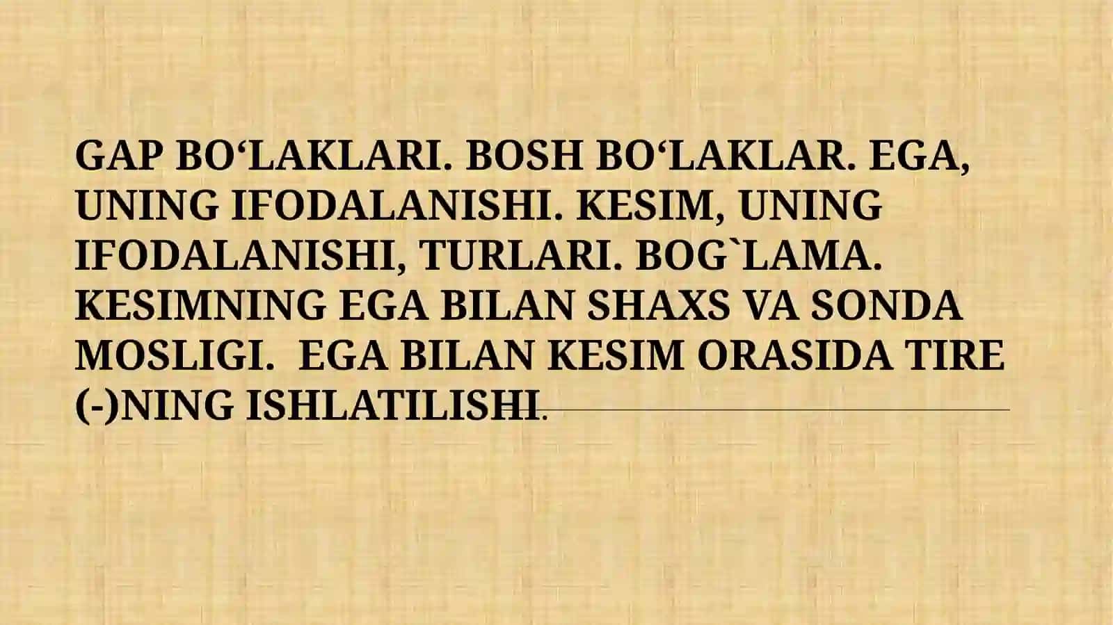 GAP BO‘LAKLARI 2