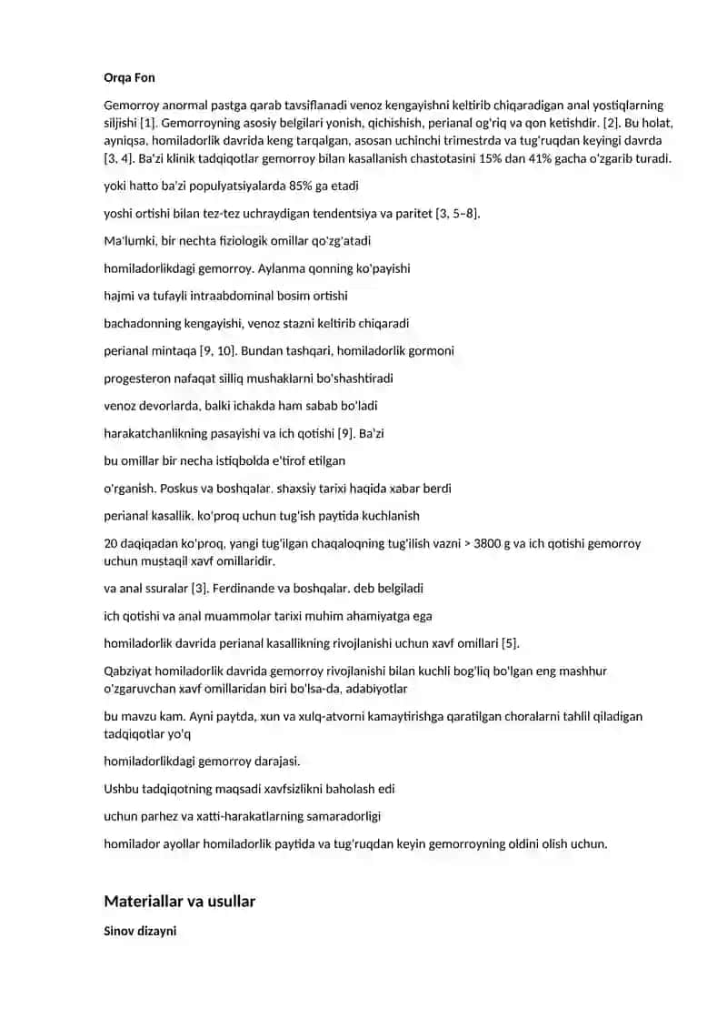 Gemorroyning oldini olish 2
