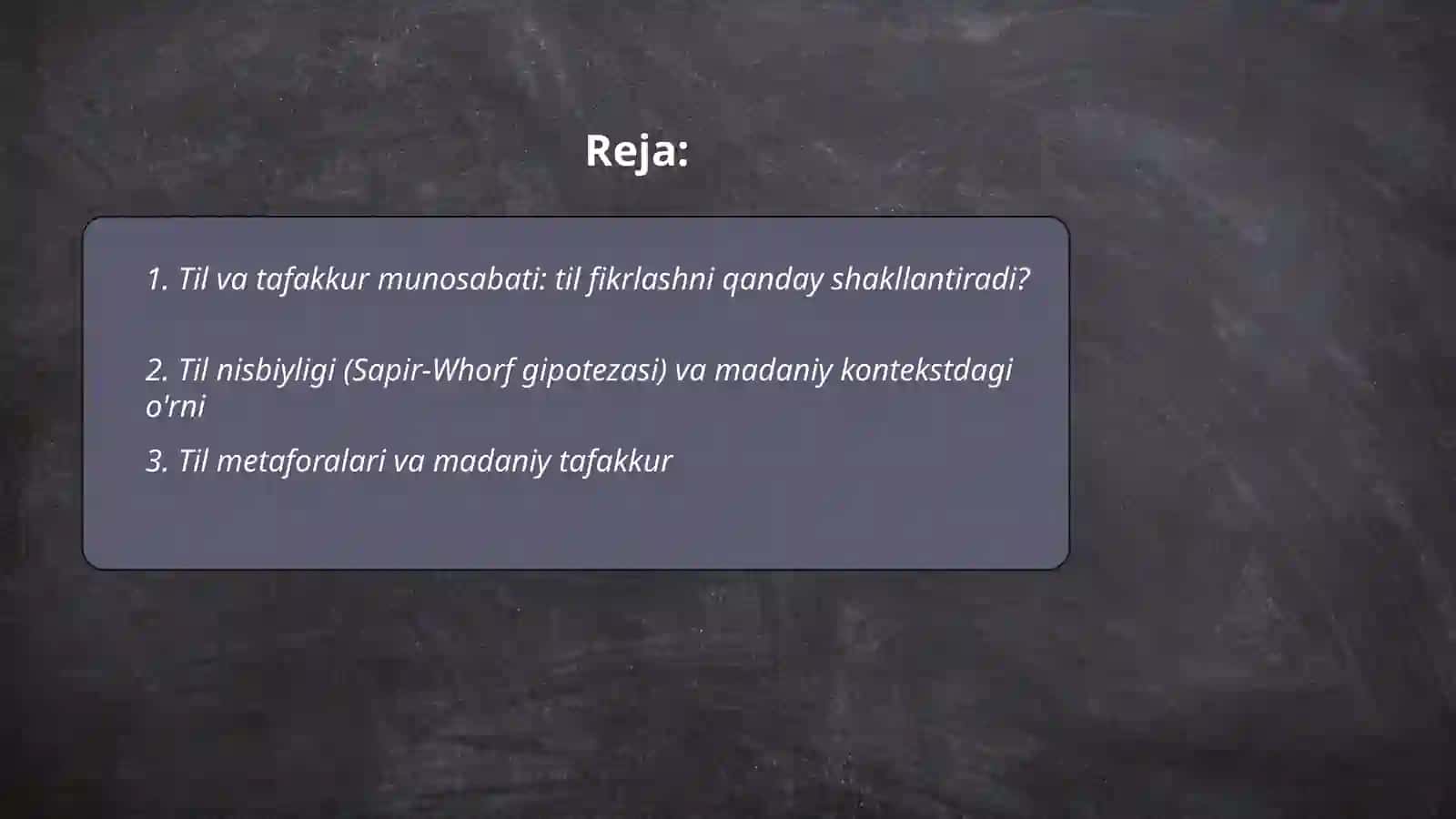 Til va tafakkur. Til va madaniyat 2