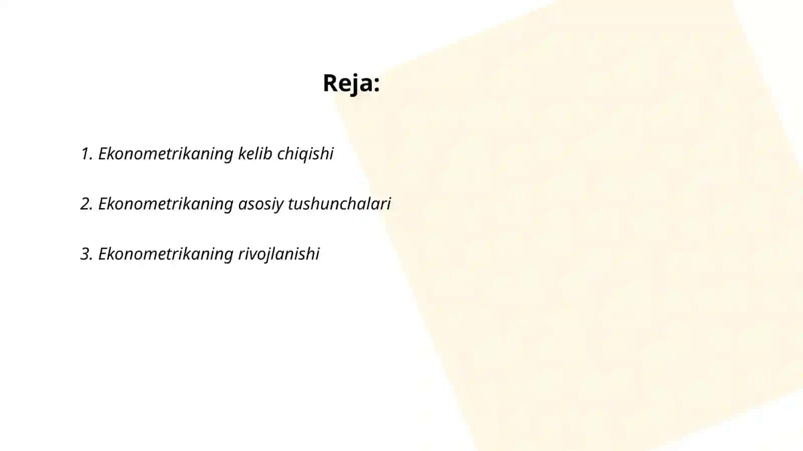 Ekonometrika fani tarixi 2