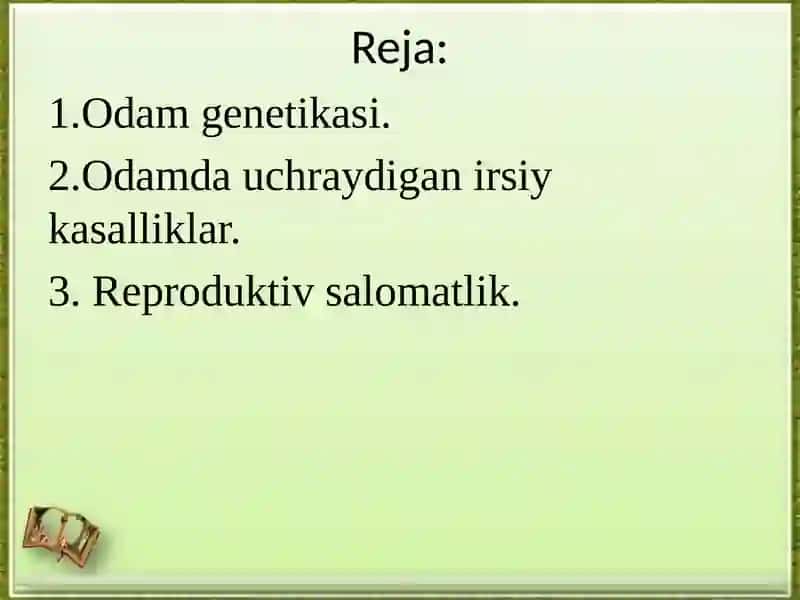Genetika va inson salomatligi 2