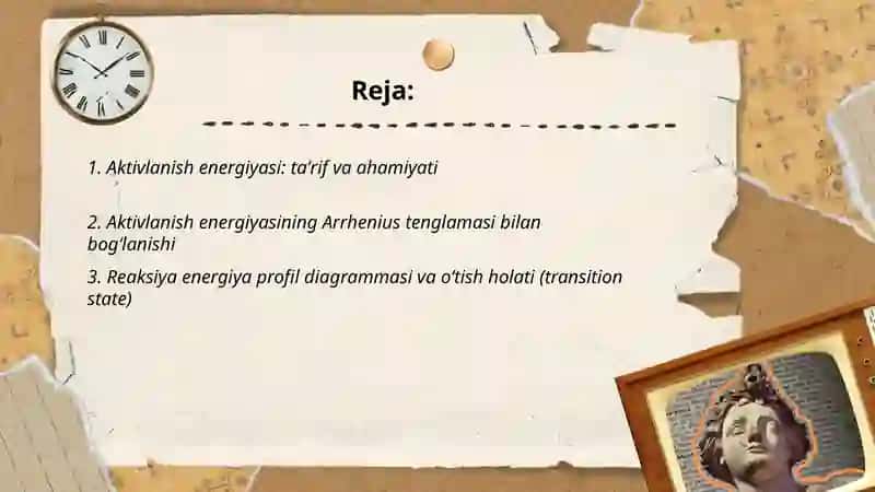 Aktivlanish energiyasi va Le Shatele tamoyili 2