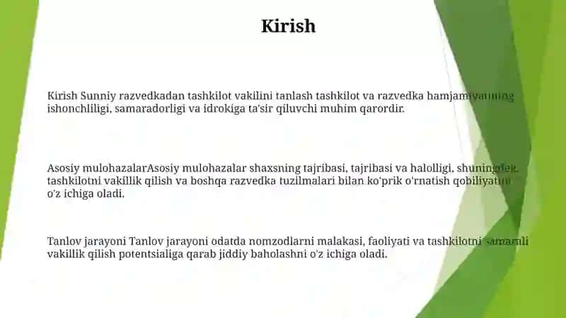 Sun'Iy Intellektdan "O'Rgatuvchi Tanlama" 2