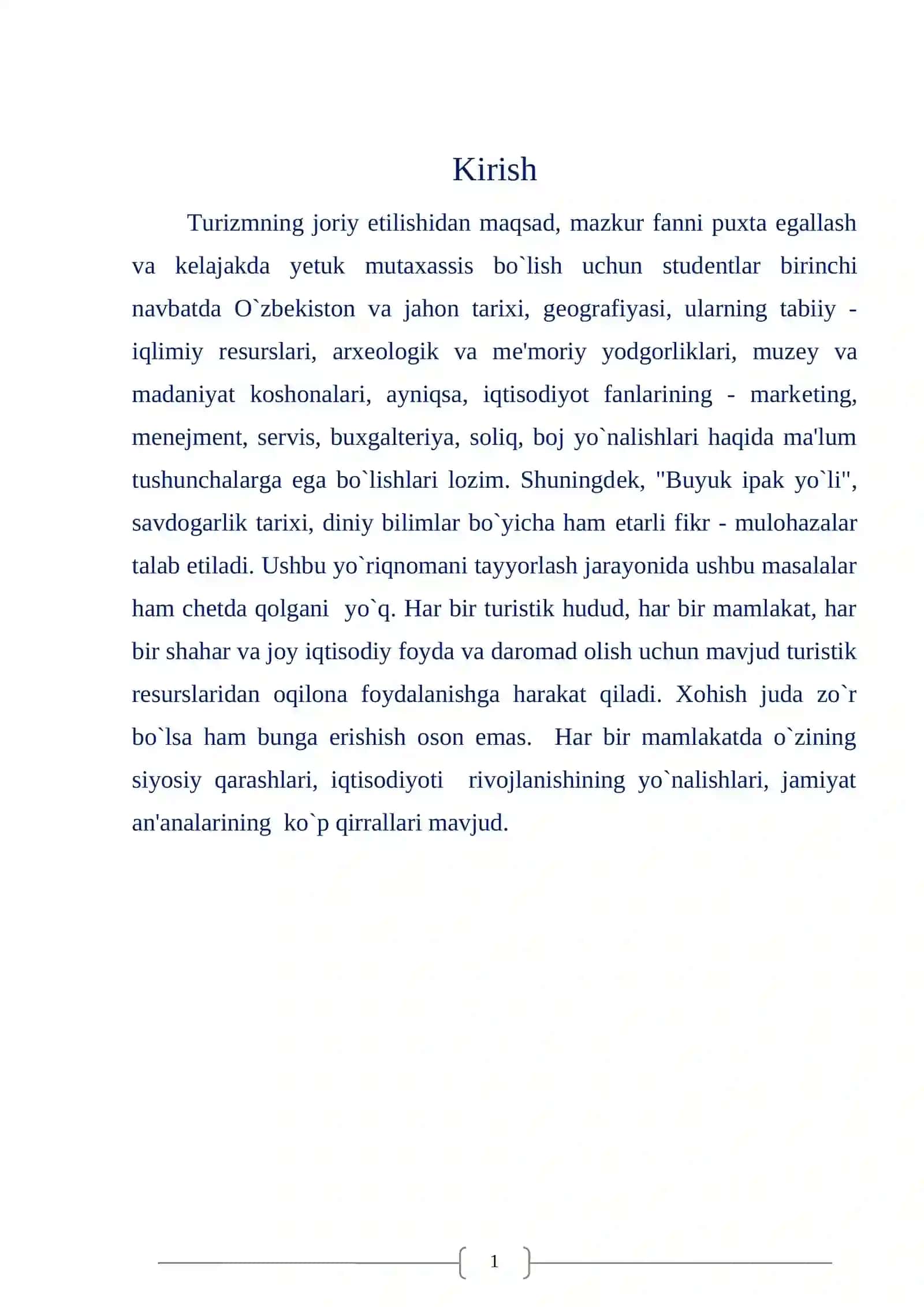Turizm sohasini tartibga solishda xorijiy tajriba 2