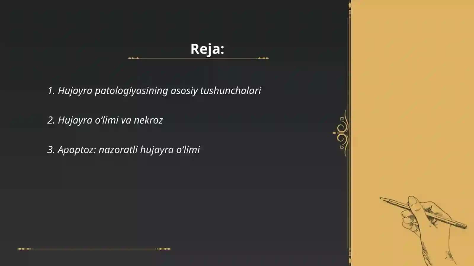 Hujayra patalogiyasi va kelib chiqish sabablari 2