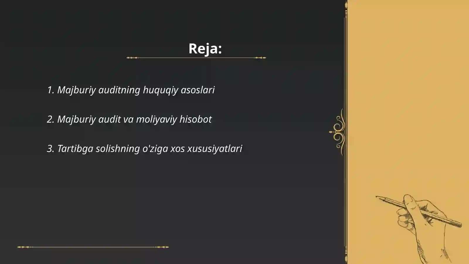 Majburiy audit va tartibga solish 2