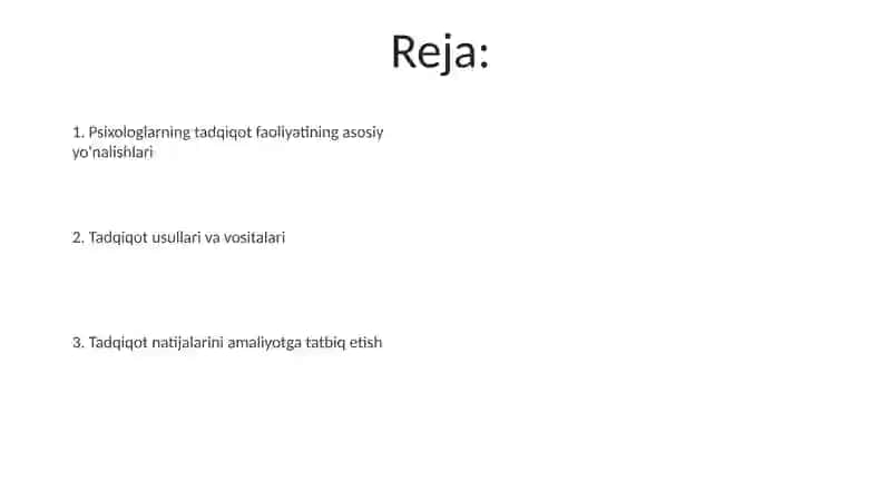 Psixologning tadqiqotchilik faoliyati 2