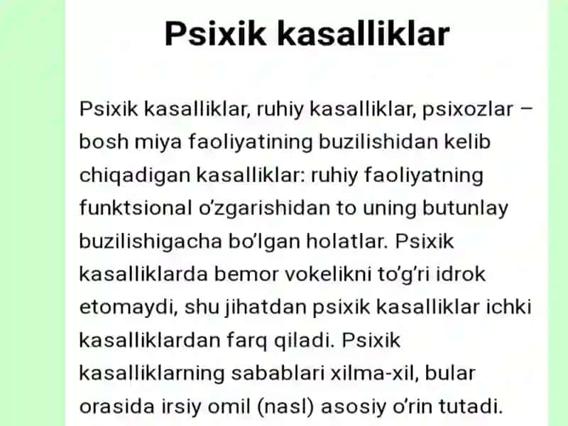Psixologik kasalliklar 2