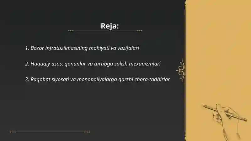 Bozor infratuzilmasi va uning unsurlari 2