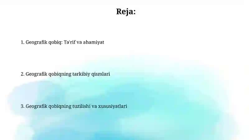 Geografik qobiq va uning tuzilishi 2
