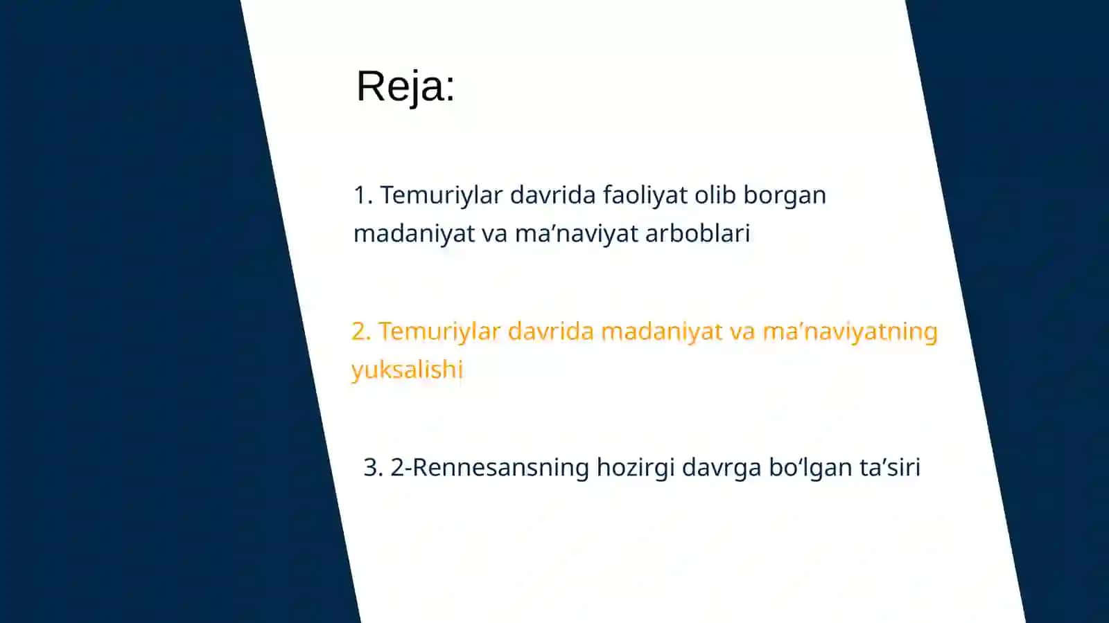 Amir Temur va Temuriylar davri maʼnaviy va maʼrifiy yuksalishni belgilab bergan omillar. 2