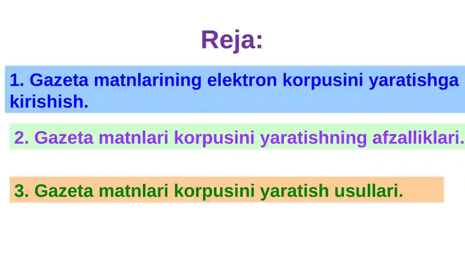Gazeta matnlarining elektron korpusini yaratish 2