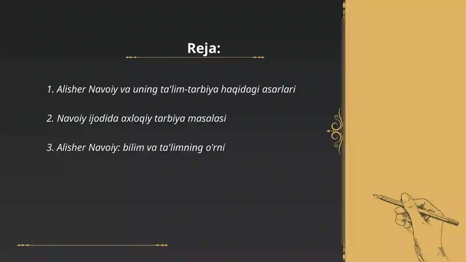 Alisher Navoiyning ta'lim-tarbiya toʻgʻrisidagi qarashlari 2