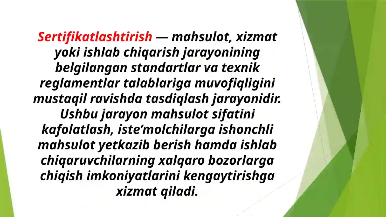 Sertifikatlashtirishni oʻtkazish tartibi 2