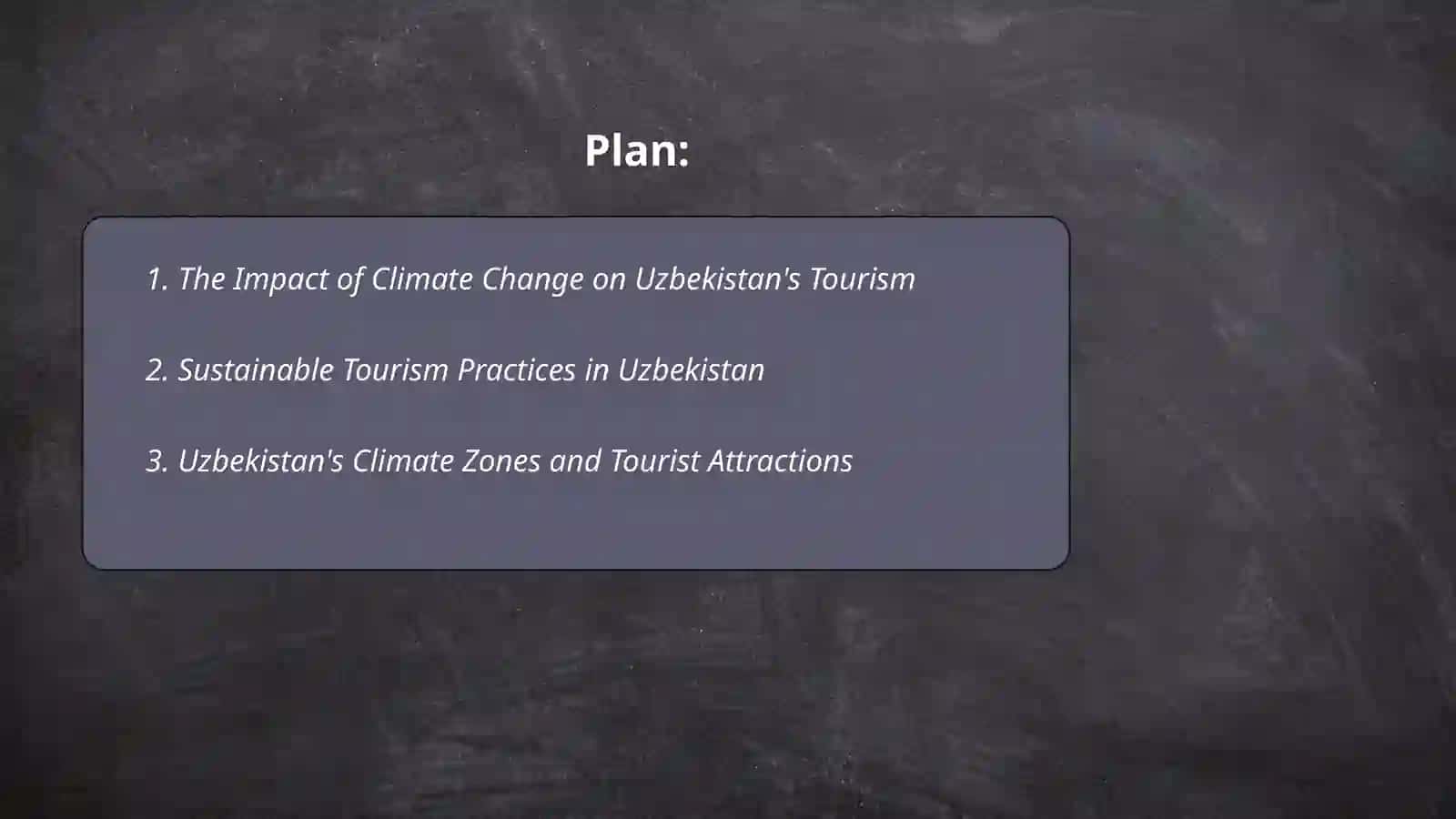 Climate change and touristic features of respublic of Uzbekistan 2