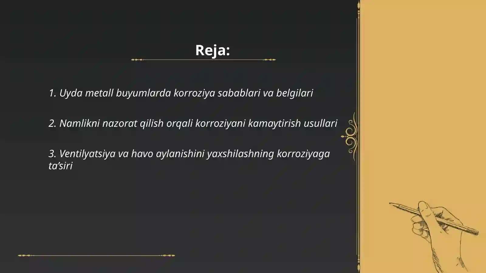 Uyda karroziyani kamaytirish yollari 2