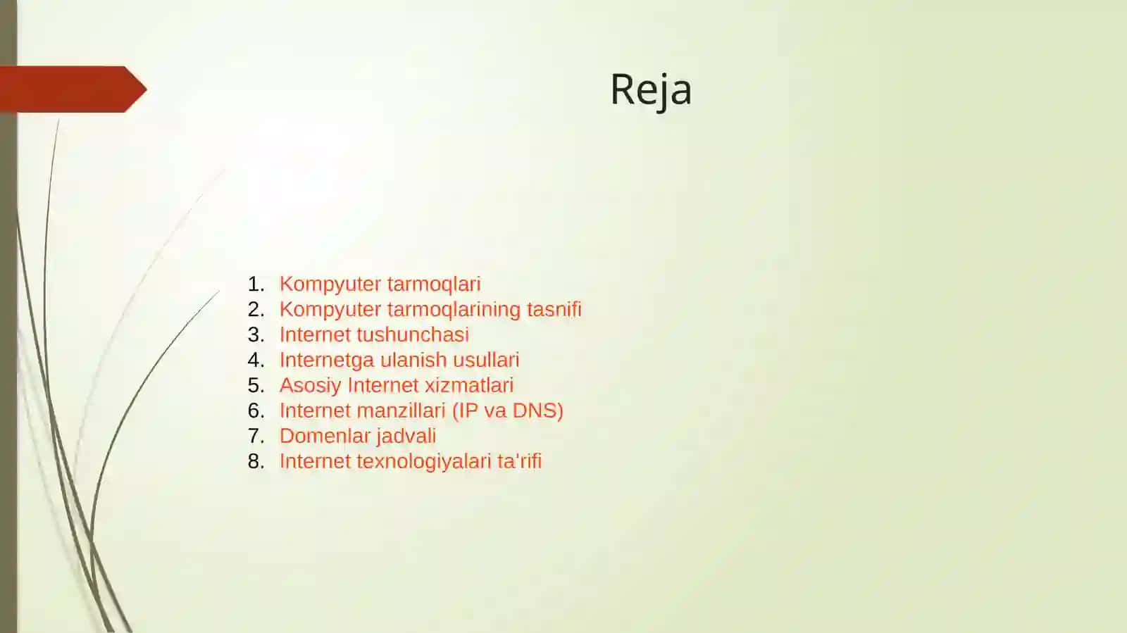 INTERNET TEXNOLOGIYALARI 2