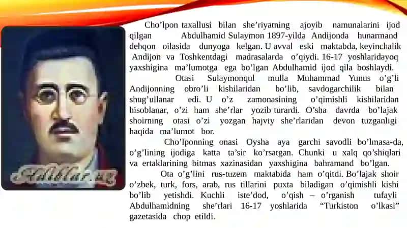 Choʻlponning adabiy-nazariy qarashlari 2