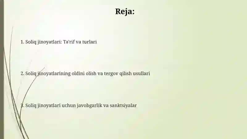 Soliqqa qarshi jinoyat 2