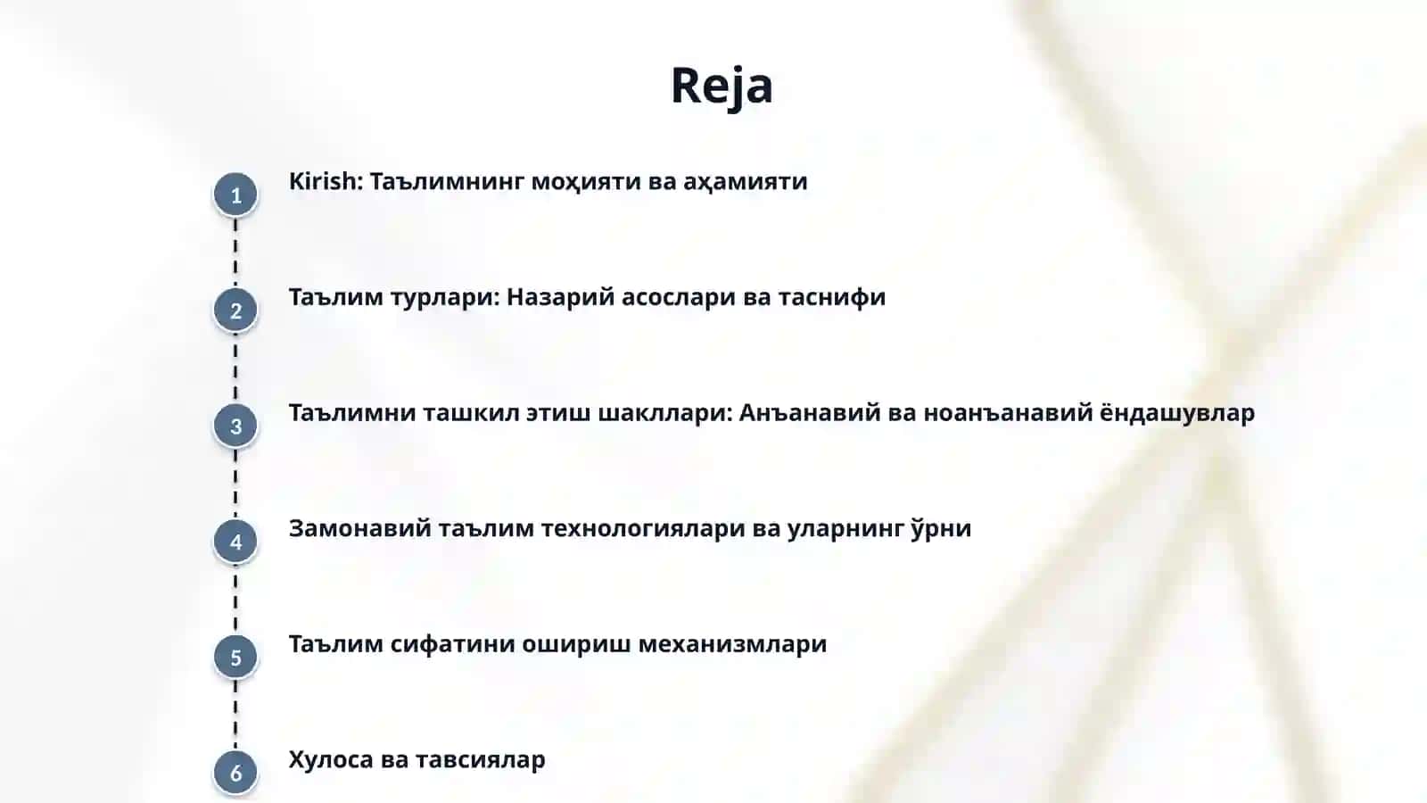 Таьлим турлари ва таьлимни ташкил этиш шакиллари 2