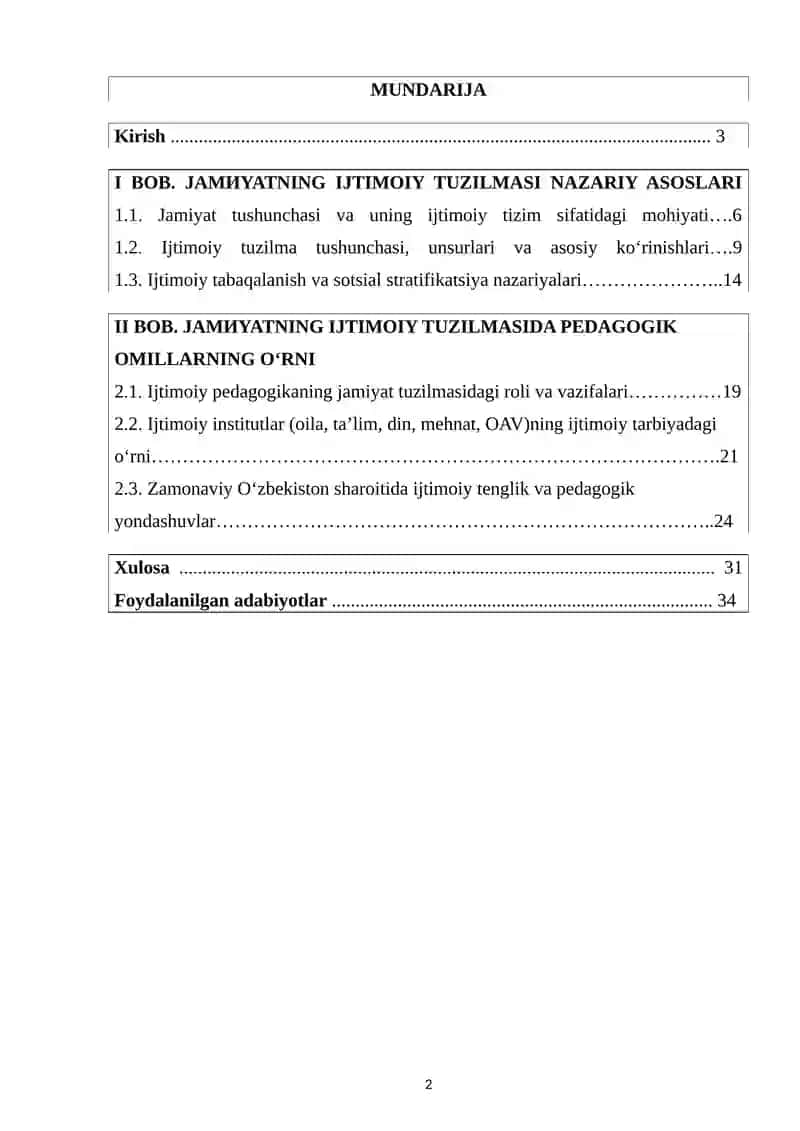 Jamiyatning ijtimoiy tuzilmasi 2